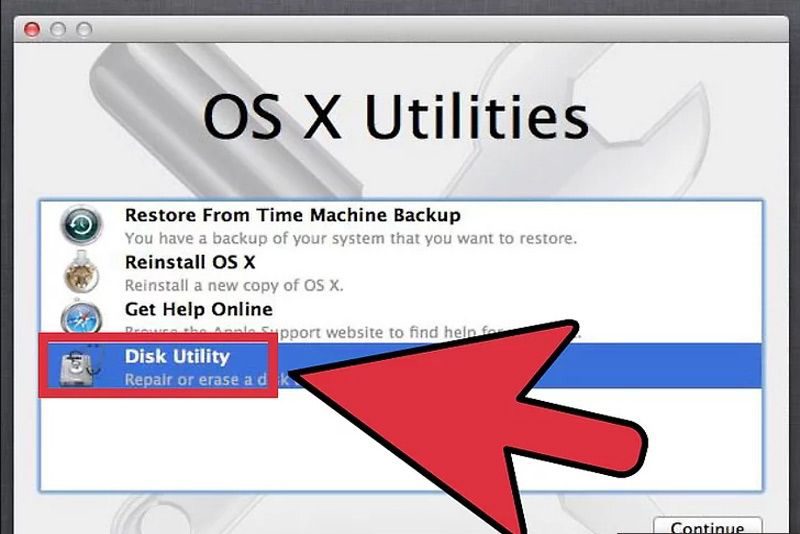 Chọn ổ đĩa Disk Utility